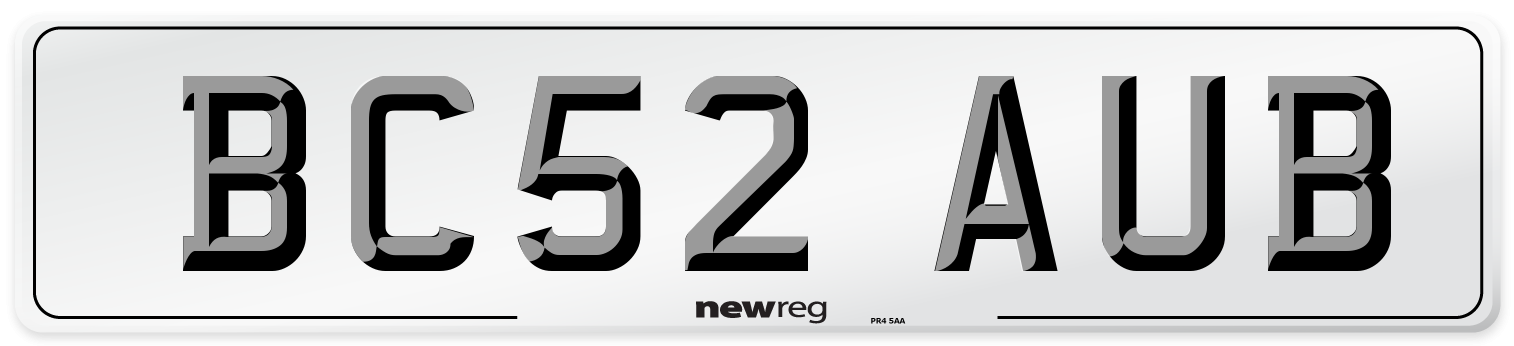 BC52 AUB Number Plate from New Reg